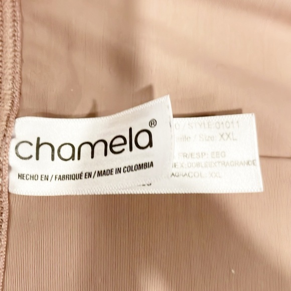 CHAMELA Shapewear Girdle Short Pants XXL Open Crotch Style 01011 Tan Women - Picture 5 of 7